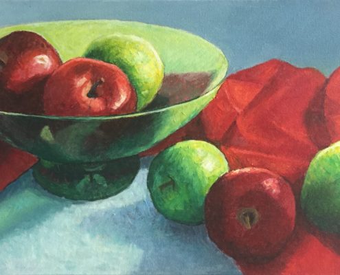 Red and Green Still Life by Gainor Roberts