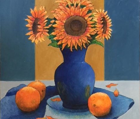 Sunflowers and Oranges by Gainor Roberts
