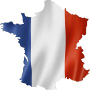France flag over country image