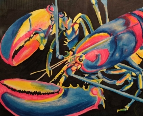 Lobster Under Black Light by Pamela Torres