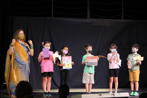 2021 Summer Camp photos of artwork, activities, and the Show & Share from "Around the World" week.