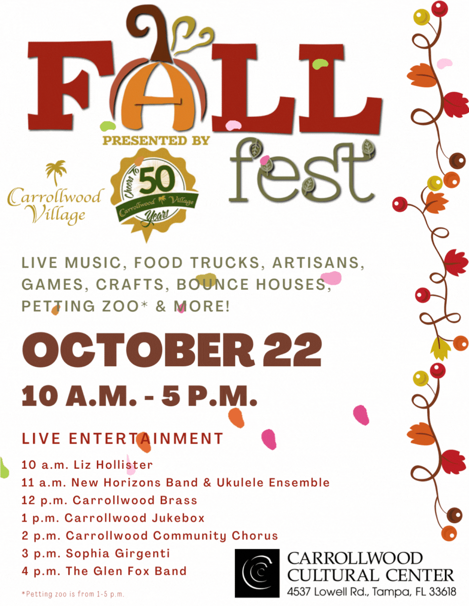2022 Fall Fest Flyer with Falling Leaves