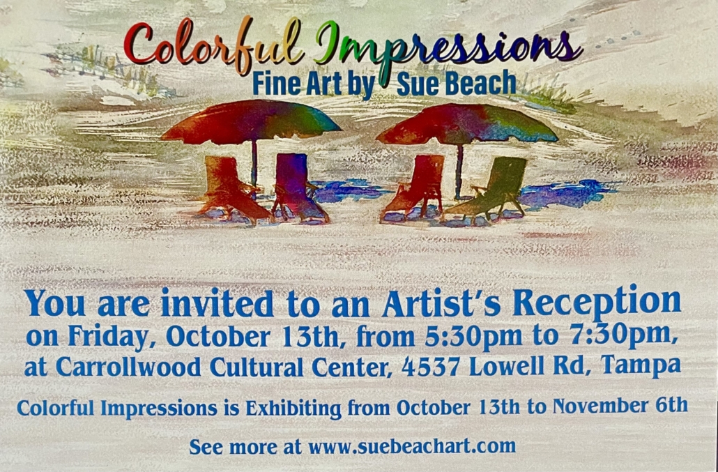 Colorful Impressions Invite by Sue Beach