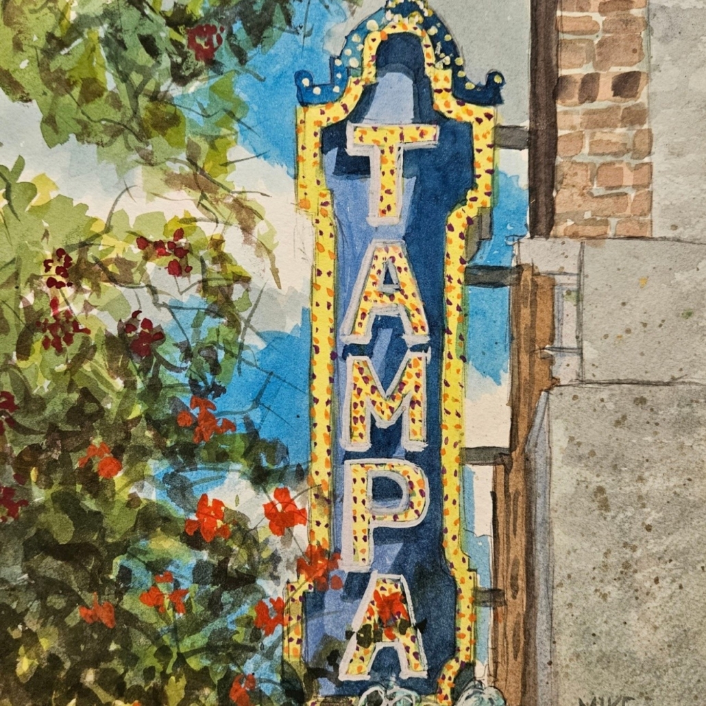 Tampa Theatre Sign by Mike King