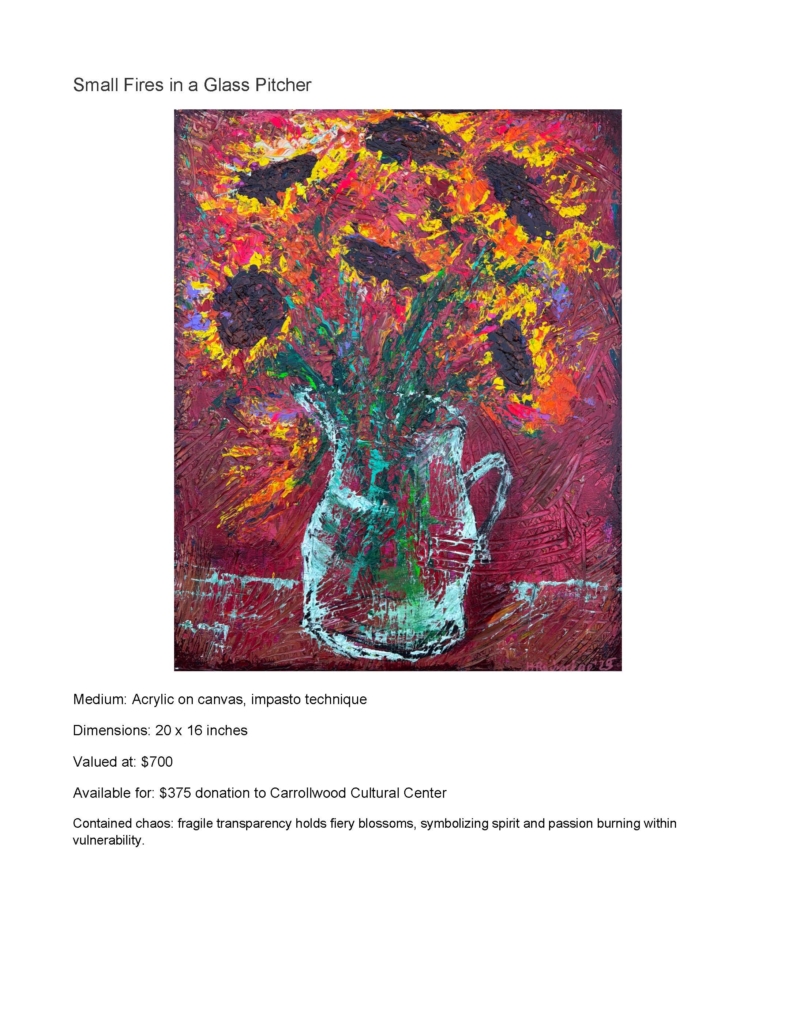 "Small Fires in a Glass Pitcher" by Hanna Rochocka "Small Fires in a Glass Pitcher" by Hanna Rochocka