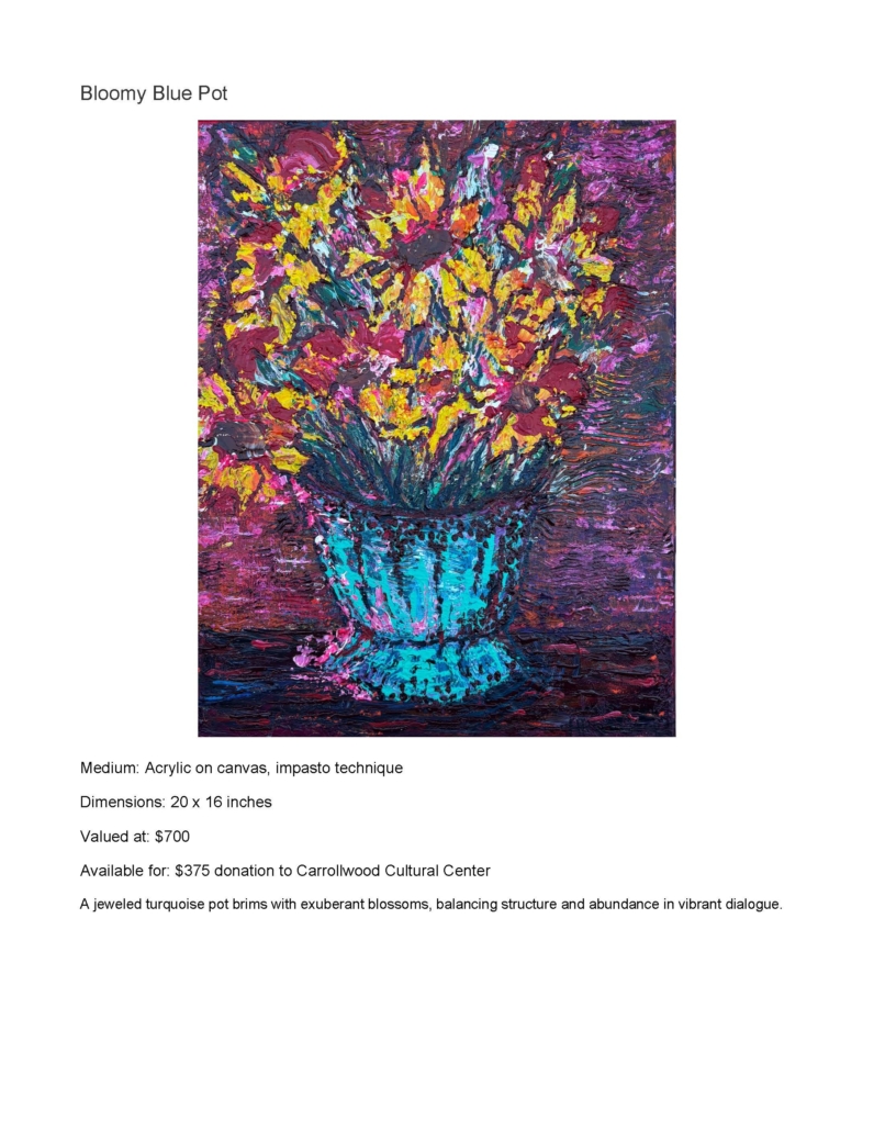 "Bloomy Blue Pot" by Hanna Rochocka "Bloomy Blue Pot" by Hanna Rochocka